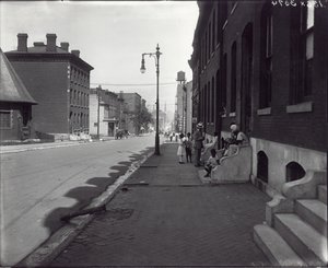 African-American Family on Stoop Outside 2318 Pine Street by Unknown
